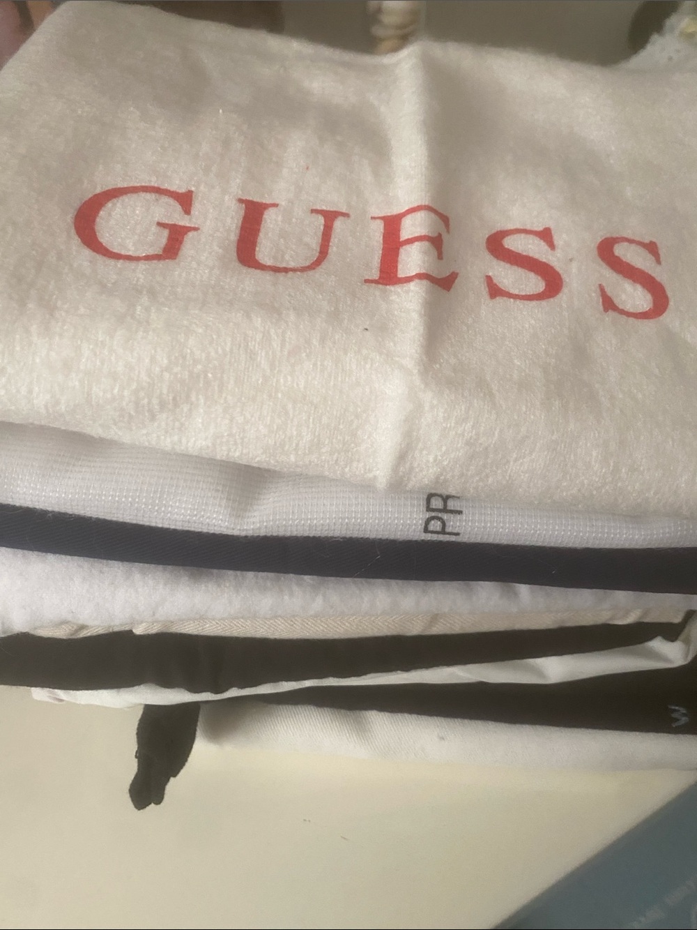 White and Black Dust Bag